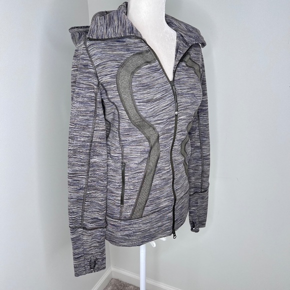 Lululemon Hooded Stride Wren Space Dye Green Jacket 6 - Picture 1 of 6